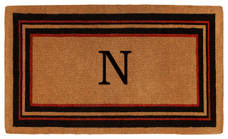 Esquire Monogram Doormat, Extra-Thick 18"x30", Letter N