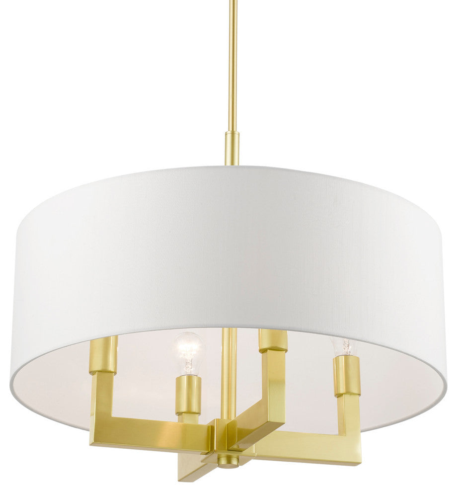 Cresthaven 4 Light Satin Brass Pendant Chandelier
