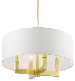 Cresthaven 4 Light Satin Brass Pendant Chandelier