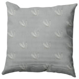 Feather Pattern Decorative Throw Pillow, Gray, 26"x26"