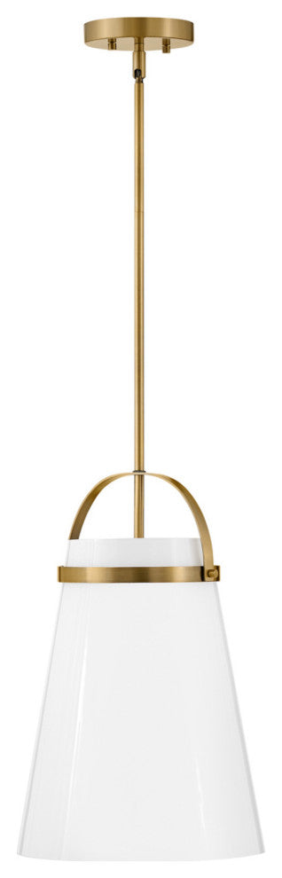 Lark 83053 Tori 1 Light 12"W Pendant / Ceiling Fixture - Lacquered Brass