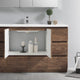 Fresca Lazzaro 60" Rosewood Cabinet With Integrated Single Sink