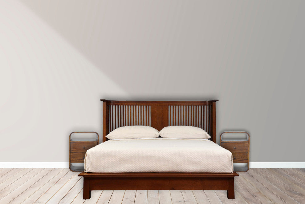 Chestnut Curve 2 Drawer Nightsand