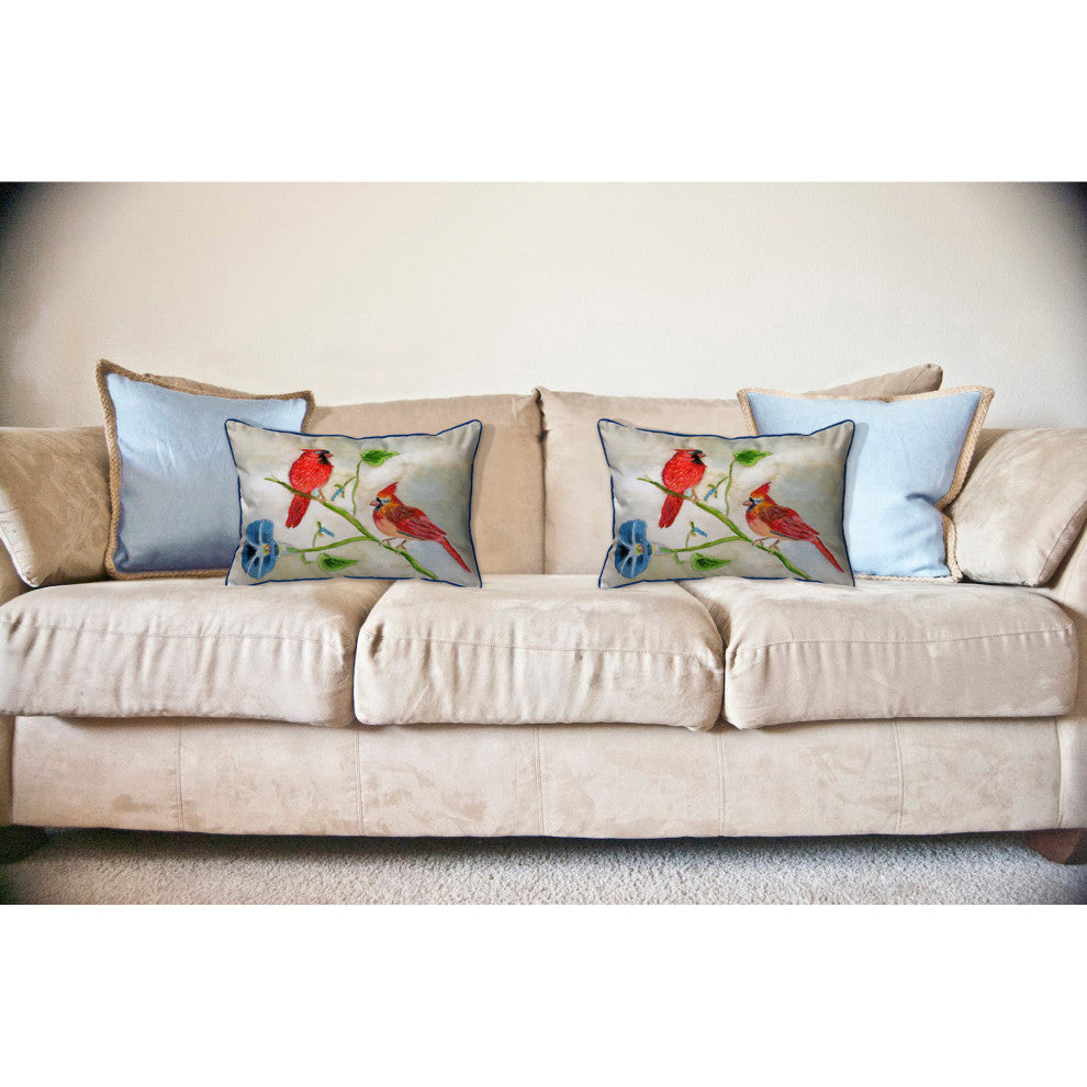 Betsy's Cardinals Large Indoor/Outdoor Pillow 16x20