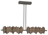 Hildene Large LED Pendant, Natural Iron Finish, Bronze Accent