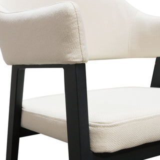 Adele 2 Counter Height Chairs, Cream Fabric