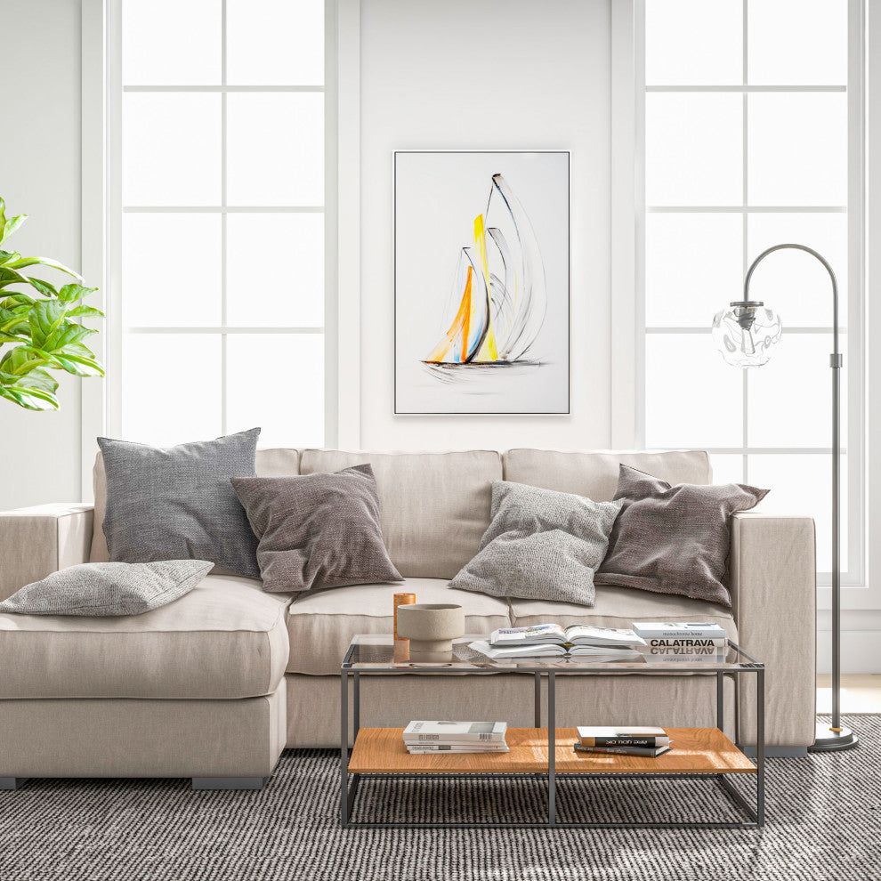 Schooner Winds Hand Painted Framed Canvas, Schooner Winds 2