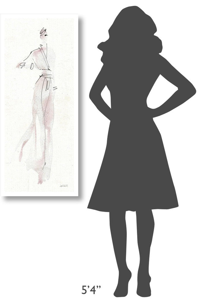 "La Fashion IV" Digital Paper Print by Anne Tavoletti, 18"x42"