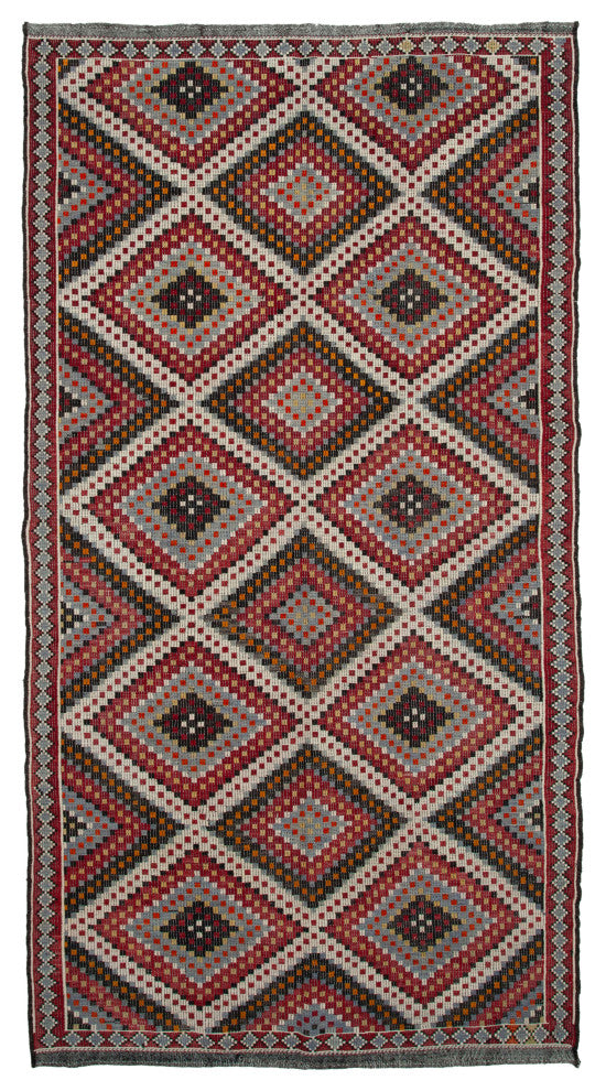 Rug N Carpet - Handmade Oriental 5' 11'' x 11' 3'' One-of-a-Kind Wool Kilim Rug