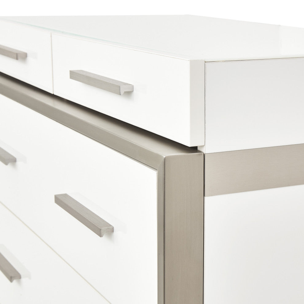 Marquee 6-Drawer Chest - Cloud White