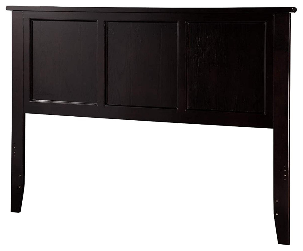 Solid Wood Full Headboard with Clean Lines and Classic Panel Design