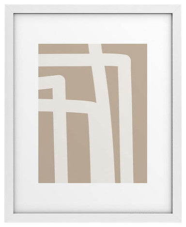 The Old Art Studio Neutral Abstract 5B Framed Art Print, 11x14"