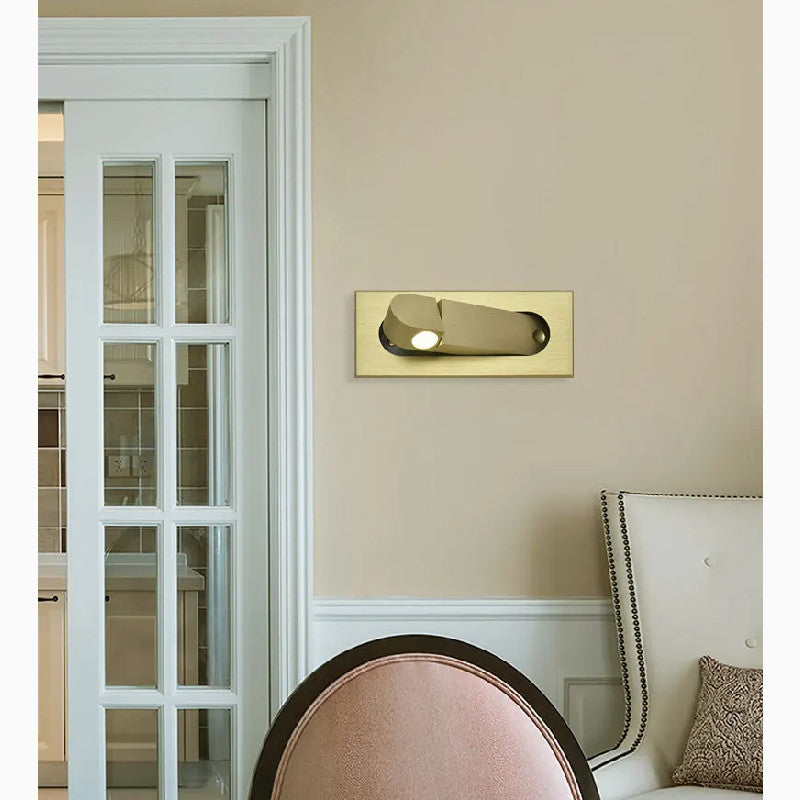 Modern Minimalistic Wall Lamp in European Style, Living Room, Bedroom, Bronze, Neutral Light
