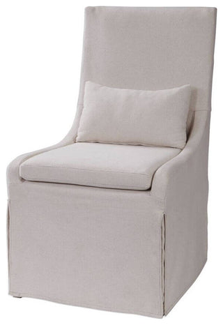 Uttermost Coley White Linen Armless Chair
