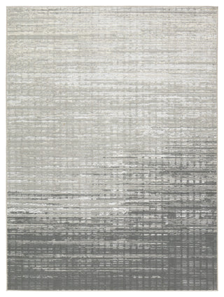 Label J Tungsten GLM02 Abstract Gray Area Rug, 4'3"x5'11"