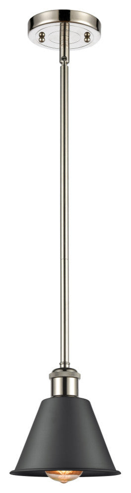 Innovations 516-1S-PN-M8-BK-LED 1-Light Mini Pendant, Polished Nickel