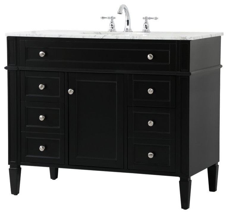 Elegant Decor Park Avenue Bathroom Vanity Black
