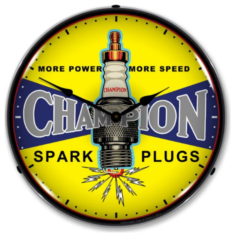 1209412 Champion Plugs Vintage Clock