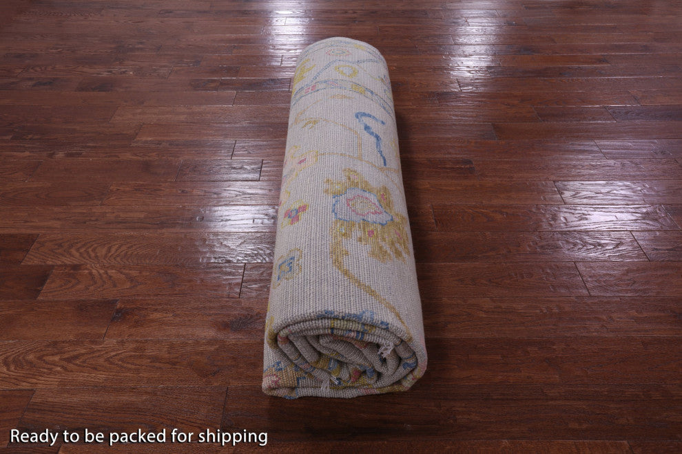 8' 9" X 12' 2" Turkish Oushak Hand-Knotted Wool Rug - Q14818