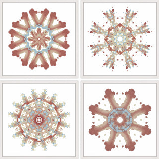 Modern Snowflakes Quadriptych, 36x36