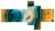 Colorful Agate Pattern, Abstract Canvas Wall Art Print, 60"x32", 5 panels