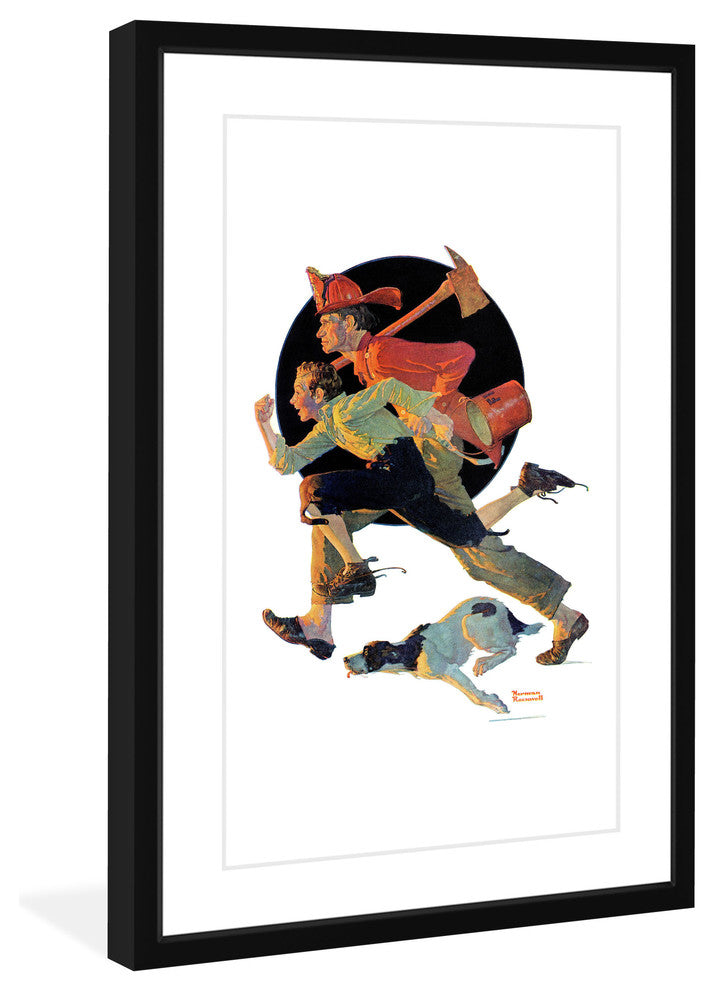 "To the Rescue" Framed Art Print by Norman Rockwell