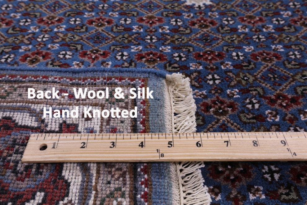 4' 1" X 15' 11" Wool & Silk Persian Tabriz Handmade Runner Rug - Q13020