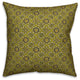 Mandala Pattern, Green Outdoor Throw Pillow, 20"x20"