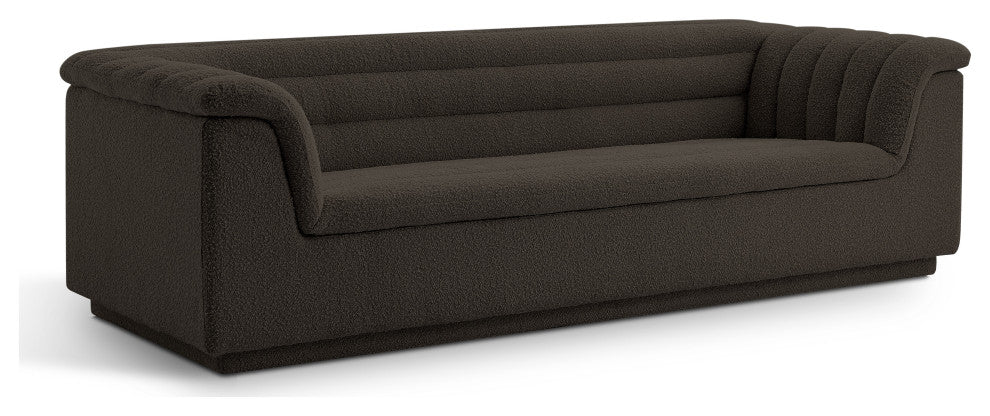 Cascade Upholstered Set, Brown, Boucle Fabric, Sofa