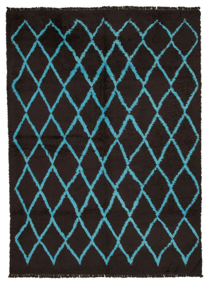 Rug N Carpet - Handmade Unique 9' 0'' x 12' 2'' Moroccan Area Rug