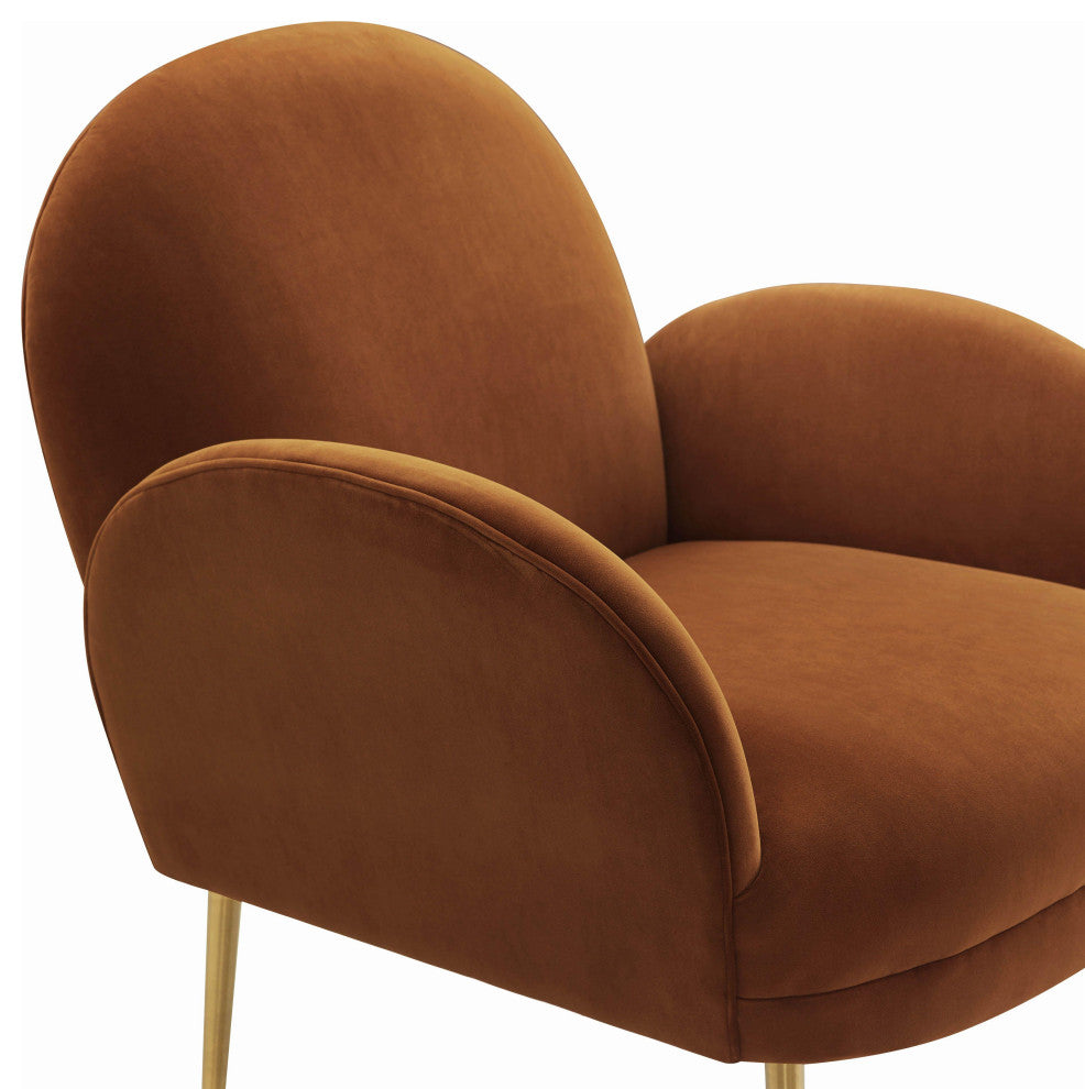 TOV Furniture Gwen Cognac Velvet Chair
