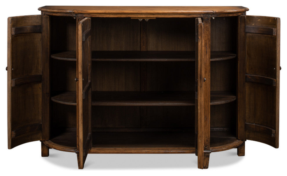 French Country Demilune Cabinet