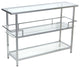 Portico Modern 3-Tier Metal and Glass Bar Unit for Liquor or Wine Storage