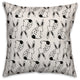 Black and White Bunny Pattern 18x18 Throw Pillow