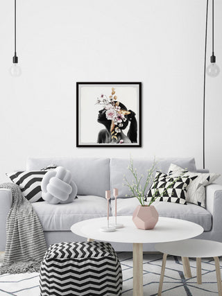 "Blooming Drama" Framed Painting Print, 24"x24"