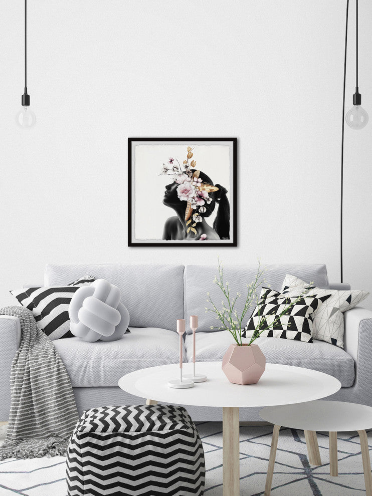 "Blooming Drama" Framed Painting Print, 24"x24"