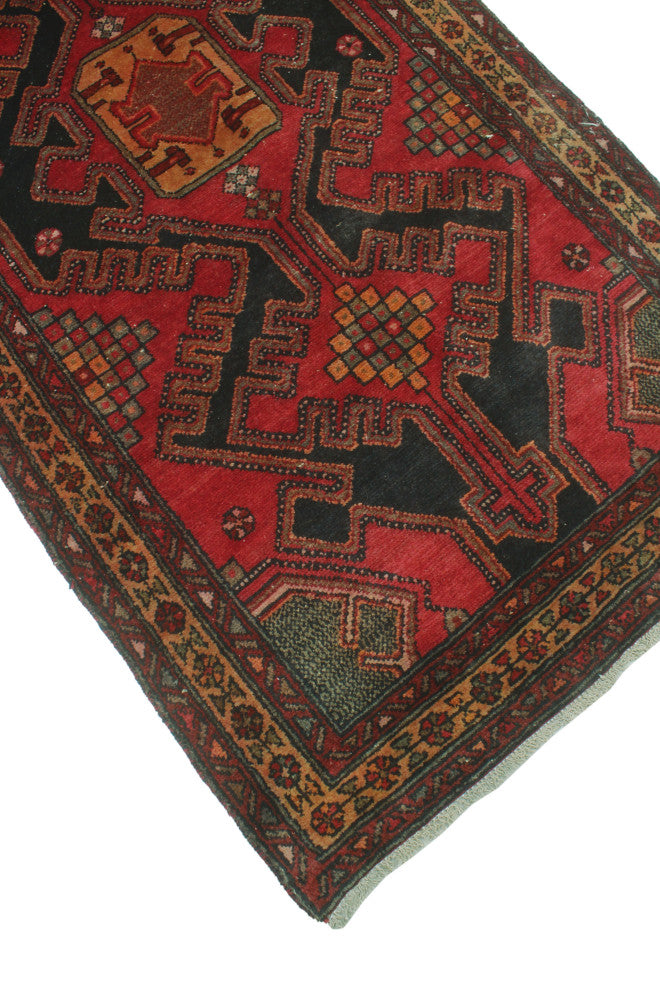 Fine Vintage Distressed Tracey Red Runner