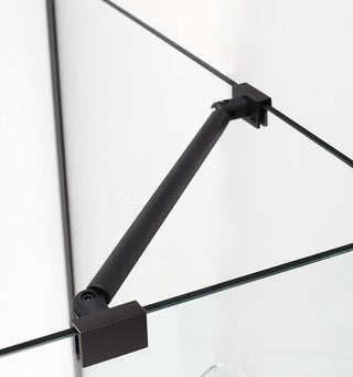 Bromley 43.25"-44.25"x32.375"x72" Frameless Corner Hinged Shower Enclosure