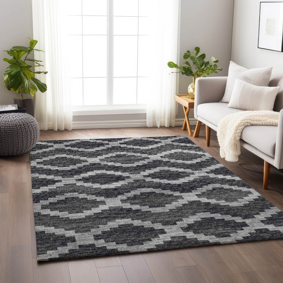 Addison Premium Washable Mayfield AMF115 Gray 5' x 7'6" Rug
