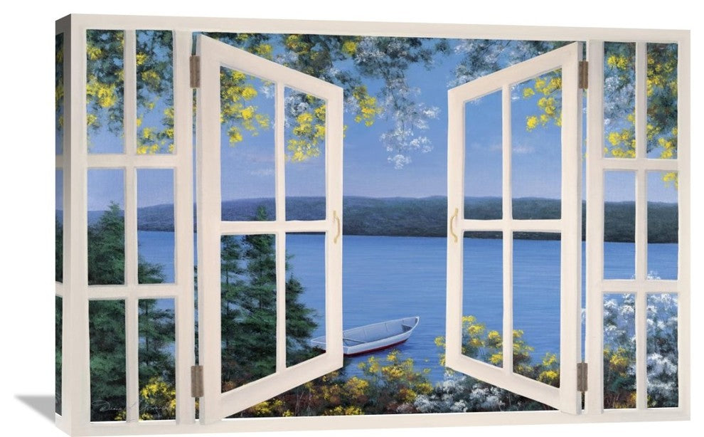 "Island Time with Window" Artwork, 36" x 24"