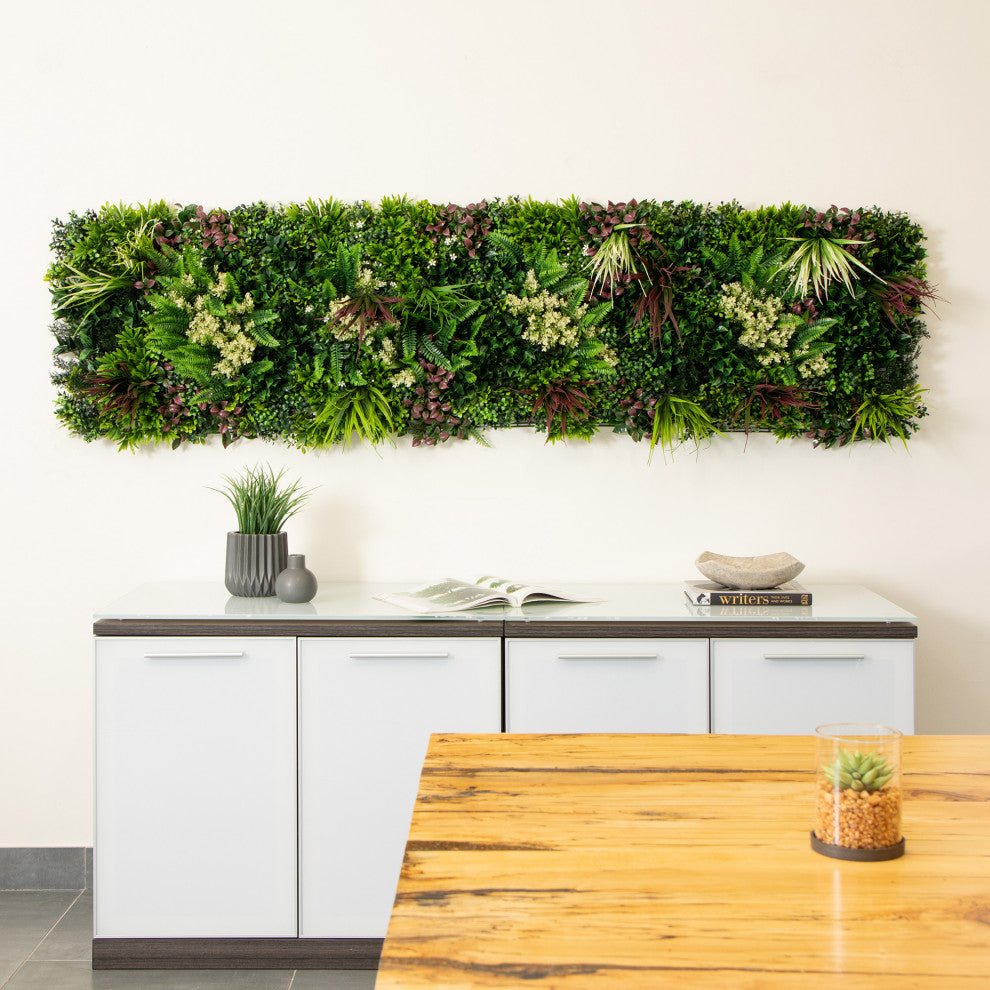 20in. x 20in. UV Resistant Corfu Island Artificial Living Wall Panels Set of 3
