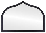 Vienne Framed Mantel Mirror, Teardrop Cathedral, 38.4"x27.4", Matte Black