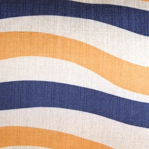 Pillow Decor - Country Stripes Blue and Yellow 12 x 20 Throw Pillow