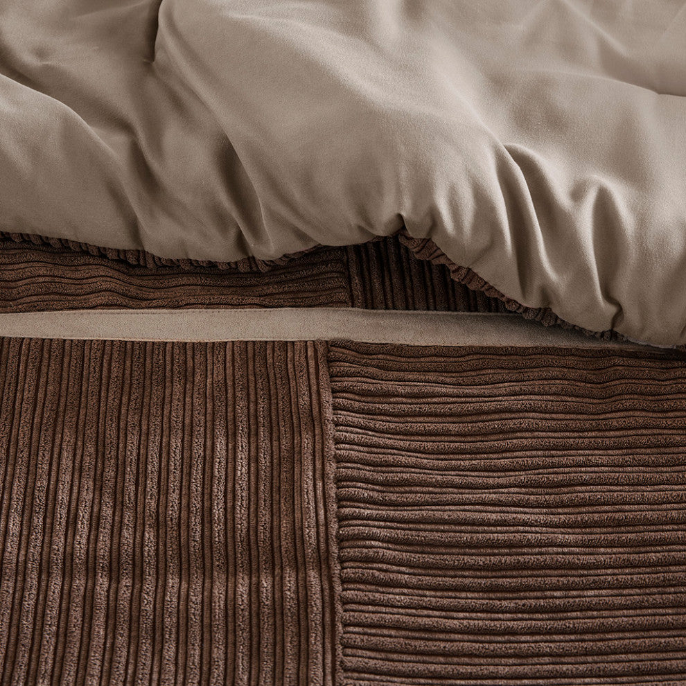 Madison Park Dallas 7 Piece Micro Corduroy Comforter Set