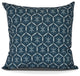 Tufted, Geometric Print Outdoor Pillow, Navy Blue, 16" x 16"