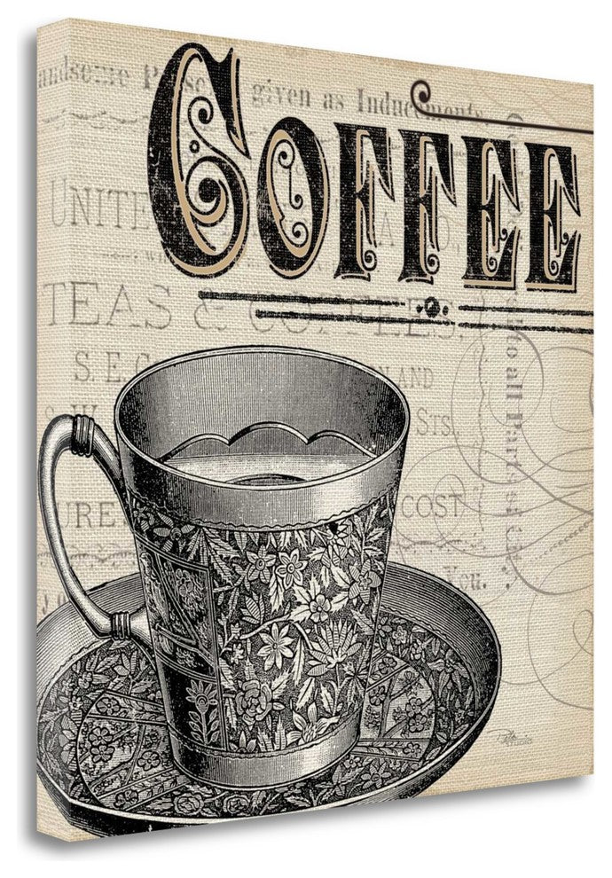 "Antique Cafe No Border" By Pela Studio, Giclee Print on Gallery Wrap Canvas