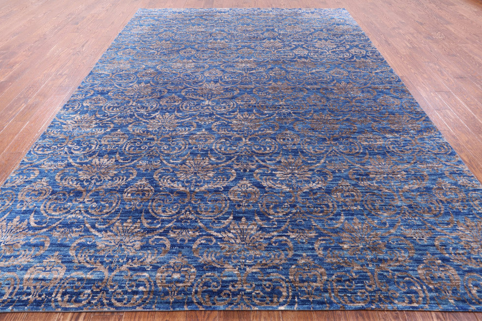 Hand Knotted Modern Wool Rug 8' 10" X 11' 11" Q8589