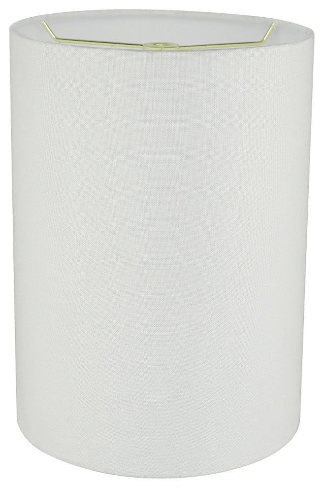 31261 Drum Shaped Spider Lamp Shade, White, 8" wide, 8"x8"x11"