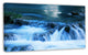 Beautiful Small Blue Waterfalls, Landscape Wall Art on Canvas, 32"x16"