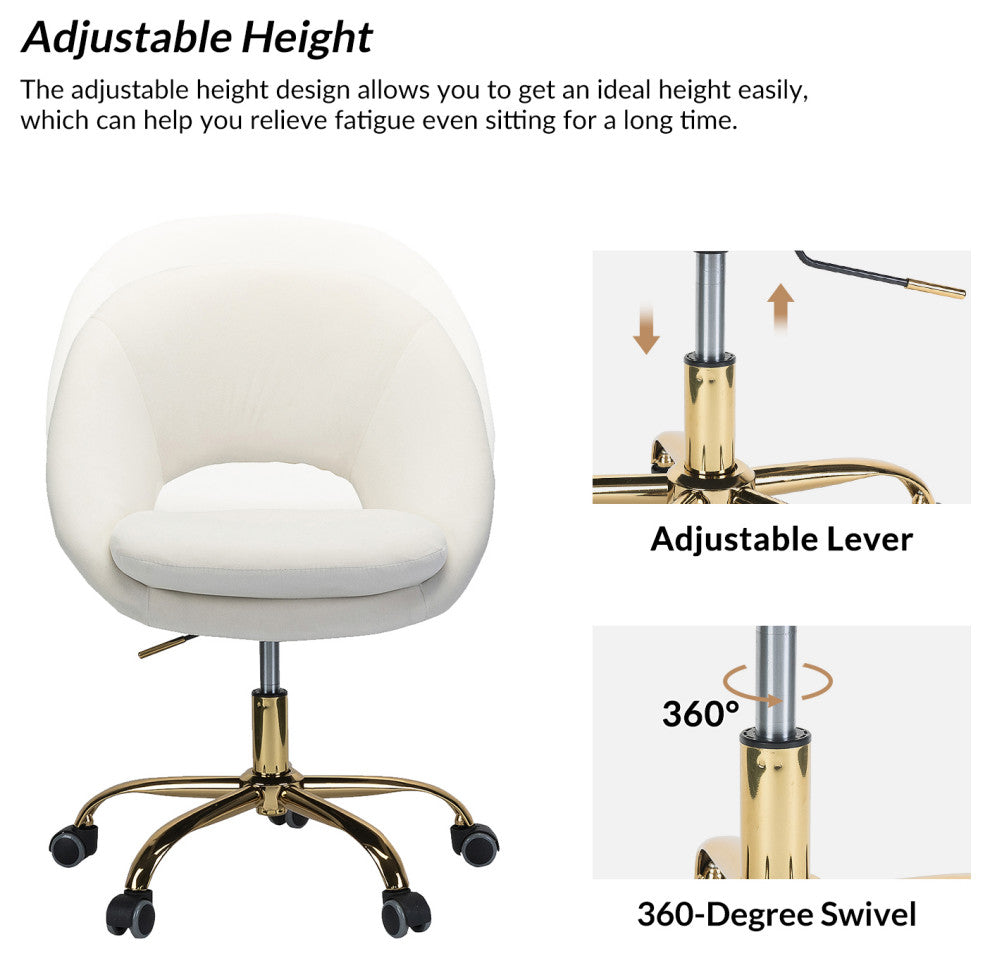 Savas Task Chair, Ivory